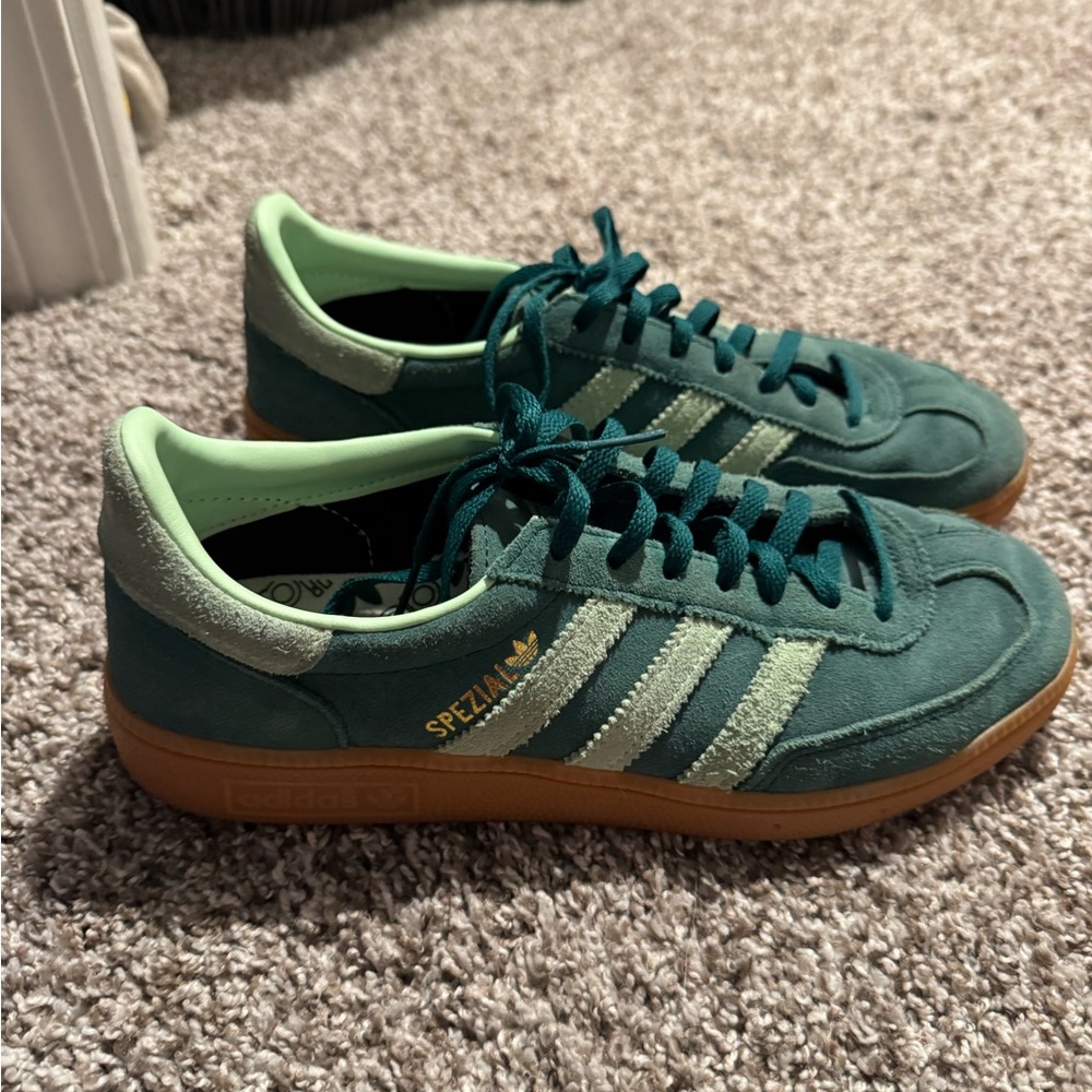 Adidas Teal Sneakers with Gum Sole